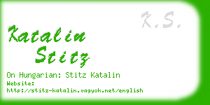 katalin stitz business card
